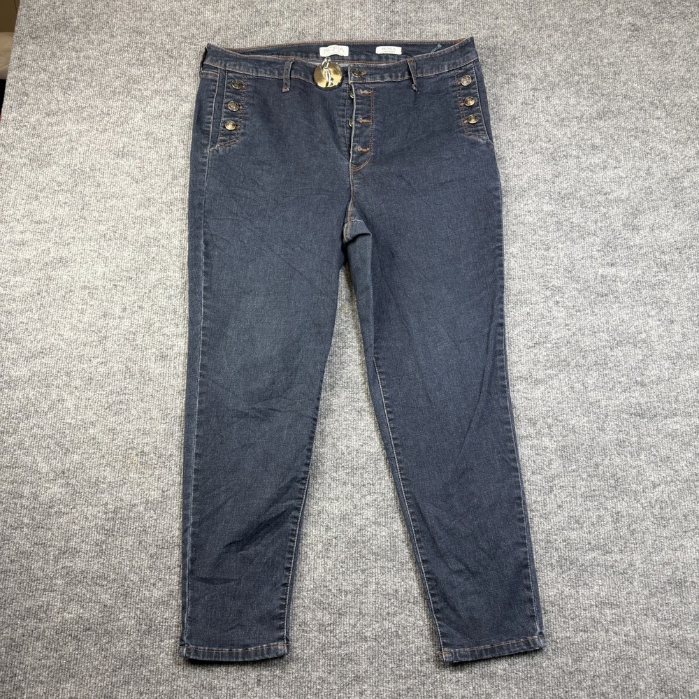Sofia Jeans by Sofia Vergara Rosa Curvy Ankle Sailor Women's 18 Button Fly 35X27